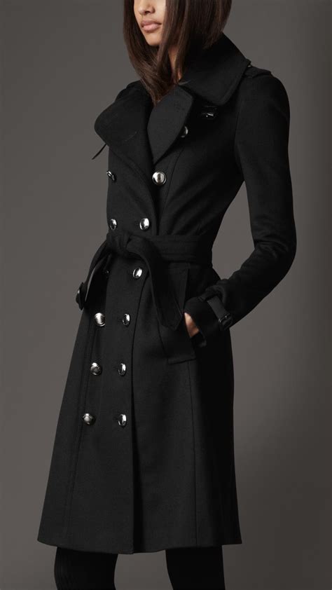 burberry wool blend coat|burberry black wool coat women's.